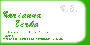 marianna berka business card